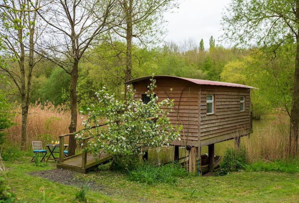 Lakeside Cabin On Stilts- 'Kingfisher' Rous Lench ภายนอก รูปภาพ